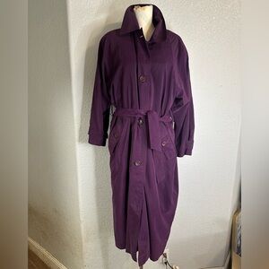 Deep Purple London Fog Towne  Trench Coat with Belt